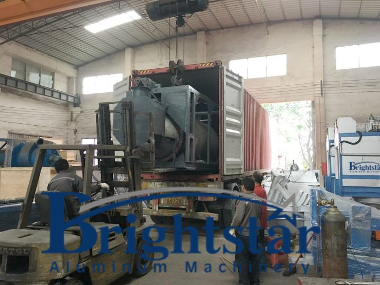 Aluminium dross machine and cooling barrel delivery