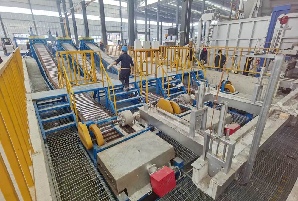 Aluminium ingot casting machine line