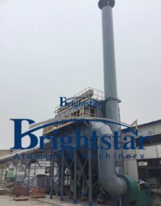 Aluminum extrusion factory melting workshop bag impulse dust collector system