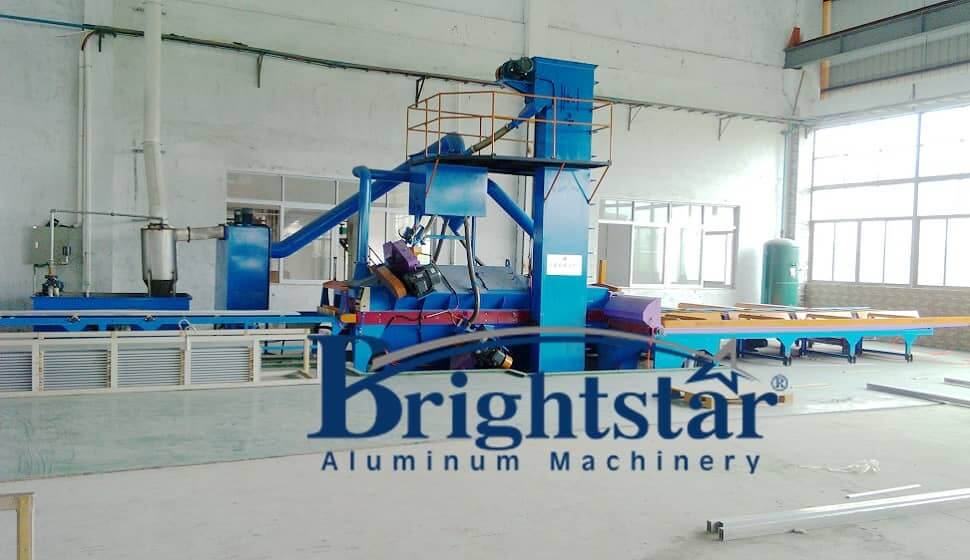 Aluminum profile automatic shot blasting machine