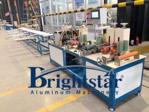 Aluminum profile protective film application