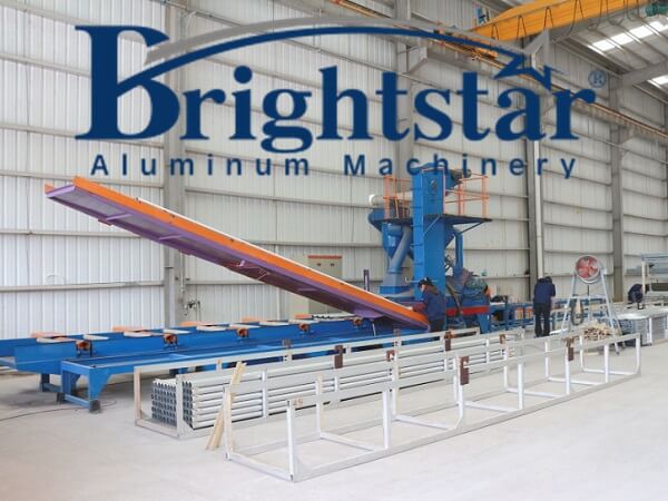 Aluminum profiles shotblasting machine