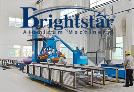 Automatic aluminum profile shot blasting machine