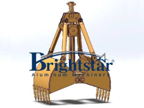 Casting well aluminium slag cleaning grab bucket