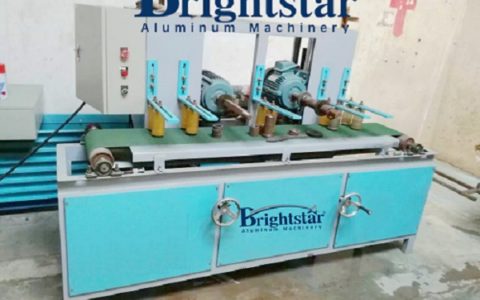 Double shaft aluminum brushing machine