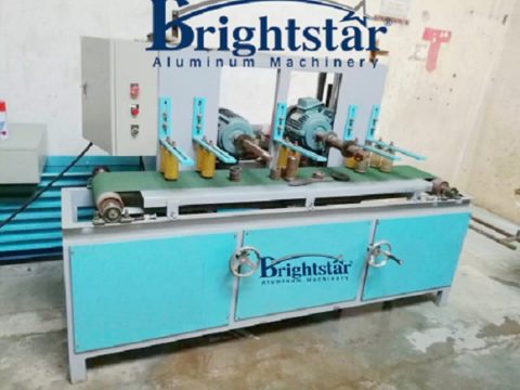 Double shaft aluminum brushing machine