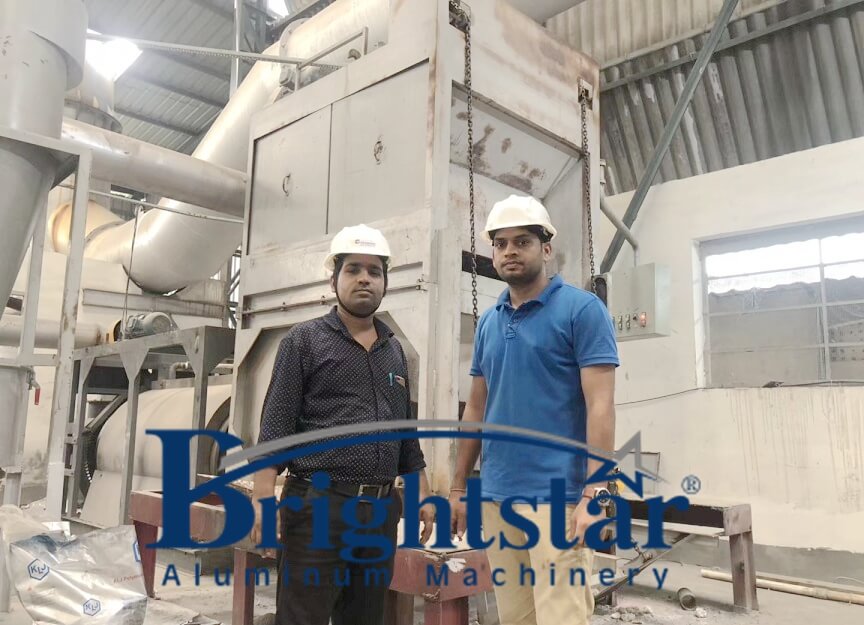 India Kolkata customer aluminium dross machine and dross cooling machine installation and commissioning work