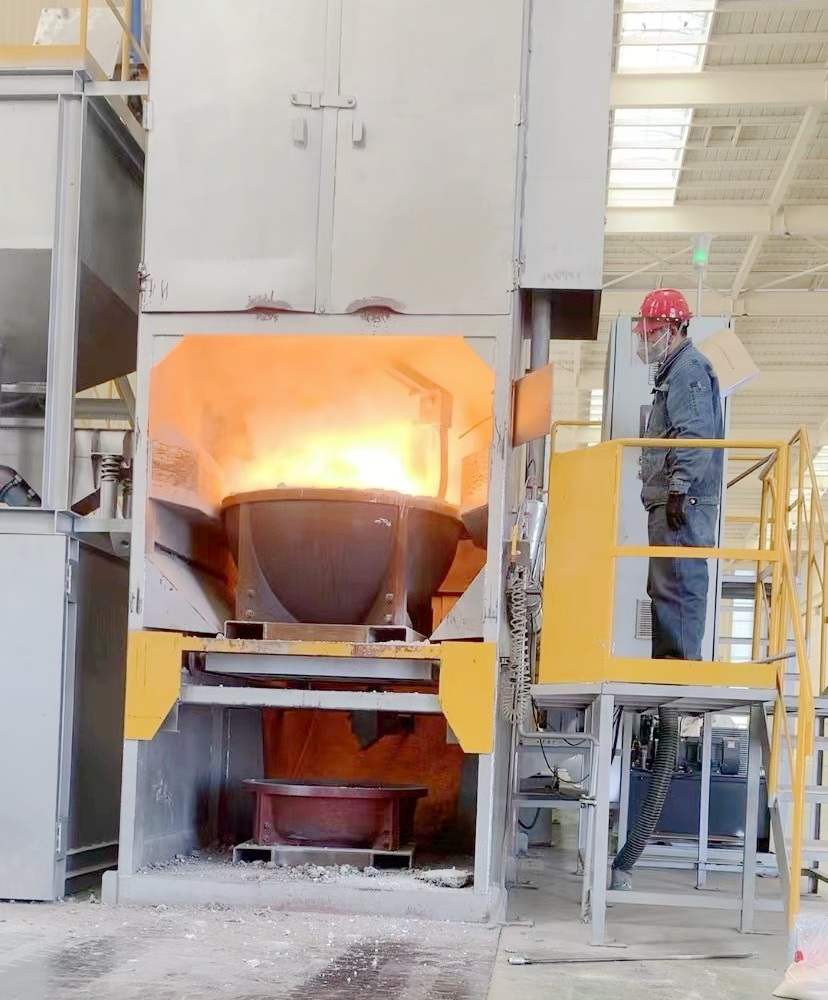 Pot movable type aluminium dross machine project