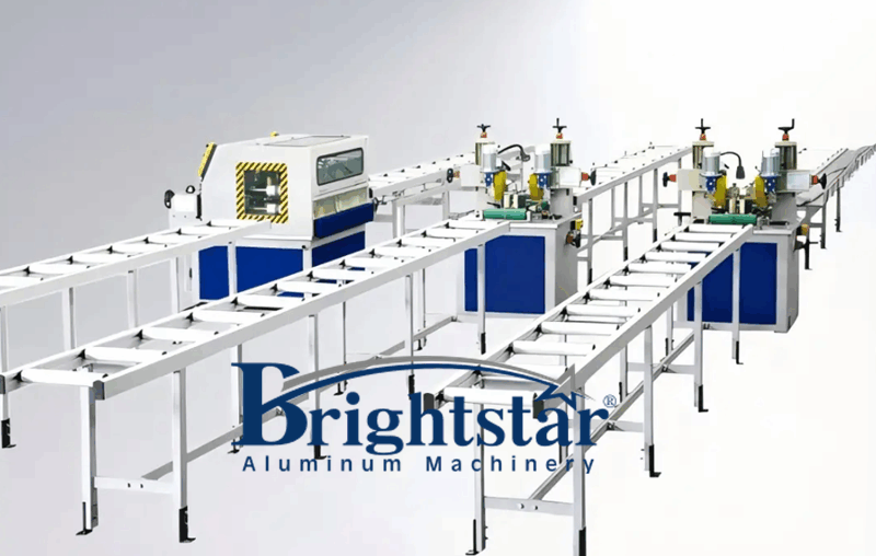 Two step method thermal break aluminum profile making machine