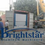 Vacuum wood grain heat transfer machine container loading for UAE customer