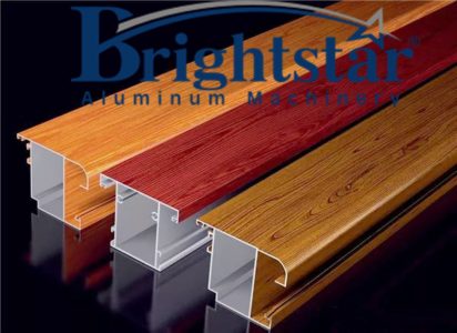 Wood grain effect aluminum profile