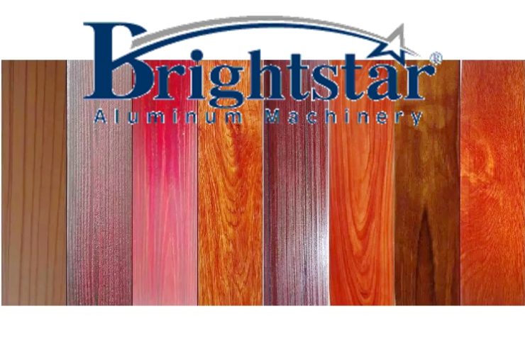 Wood grain effect aluminum profile