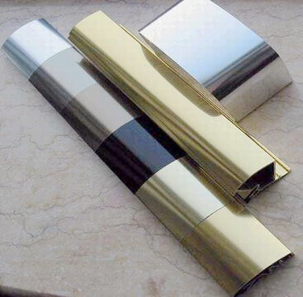 Polished aluminium profile
